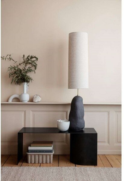 Stojací Lampa ferm LIVING, Bílá, Obývací pokoj, Tkanina / Textil