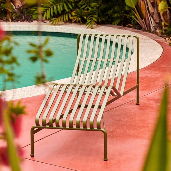 HAY Zahradní lehátko Palissade Chaise Longue, Olive