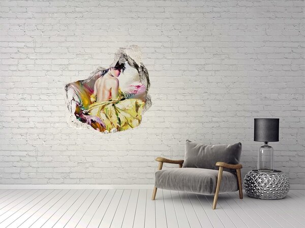 Díra 3D fototapeta nástěnná Polonahá žena nd-p-21651193