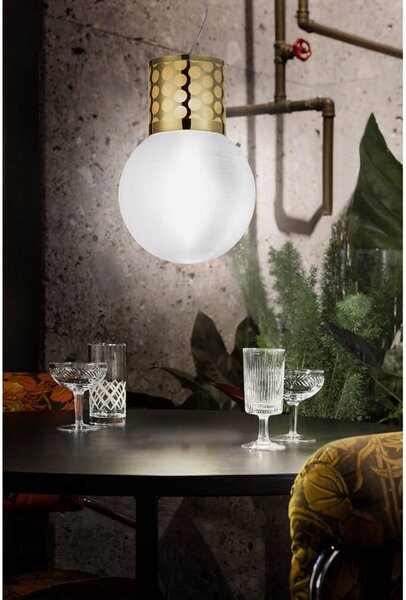 Závěsná svítidlo Slamp, Zlatá / mosazná, Obývací pokoj, Plast