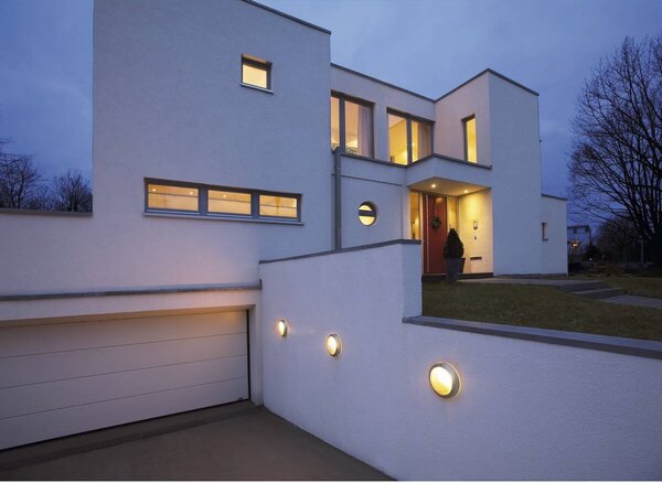LA 229072 Venkovní svítidlo BULAN stropní stříbrnošedá 230V E14 11W IP44 - BIG WHITE (SLV)
