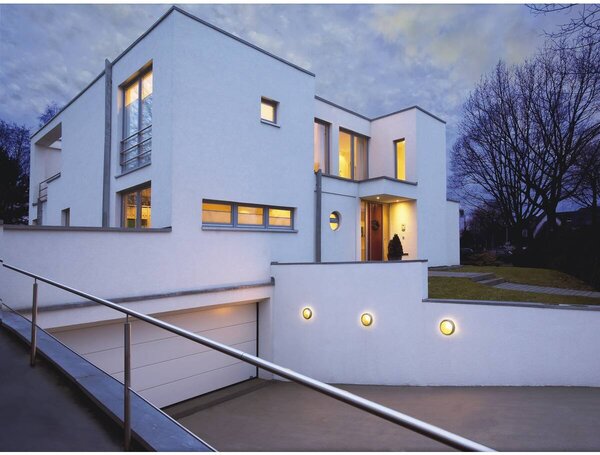 LA 229072 Venkovní svítidlo BULAN stropní stříbrnošedá 230V E14 11W IP44 - BIG WHITE (SLV)