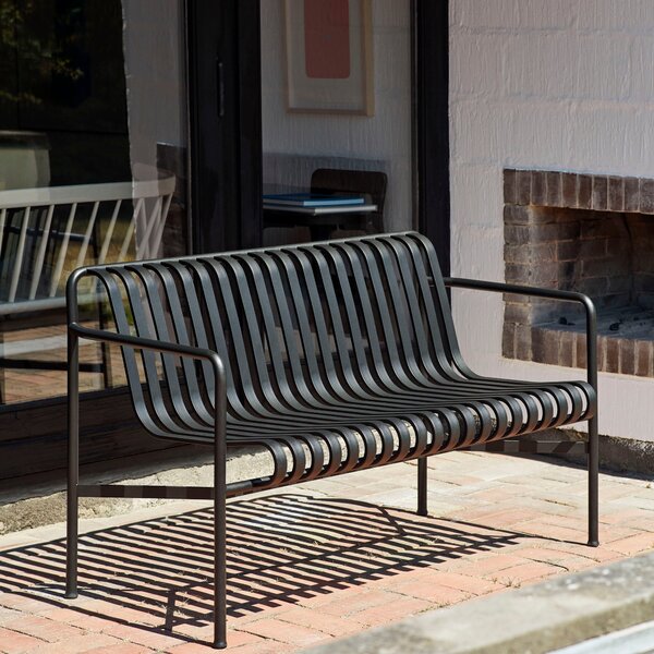 HAY Zahradní lavice Palissade Dining Armrest, Anthracite