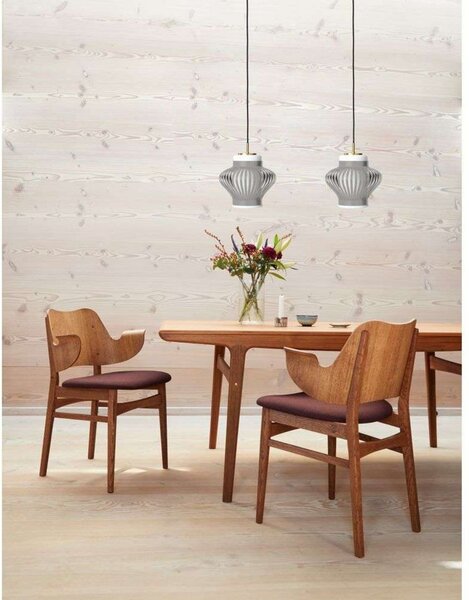 Závěsná svítidlo Warm Nordic, Opal Lamella, stmívatelné, Šedá, Jídelna, Kov, Vintage