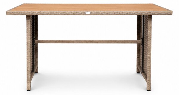 Furnigo Ratanový set Sevilla - béžový/béžové polštáře