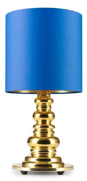 Stolní lampa DESIGN BY US, Modrá, Obývací pokoj, Sklo