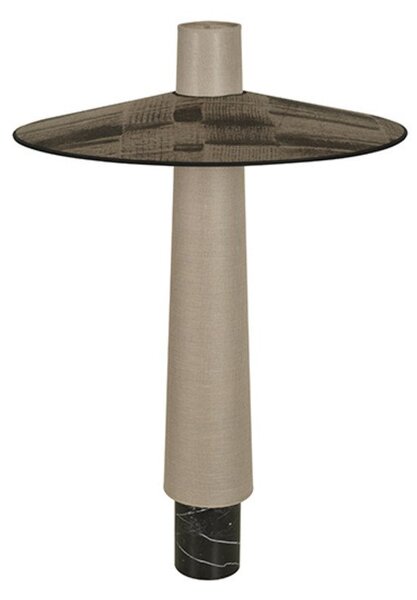 Stojací Lampa Forestier, Thésée, Šedá, Obývací pokoj, Tkanina / Textil, Boho