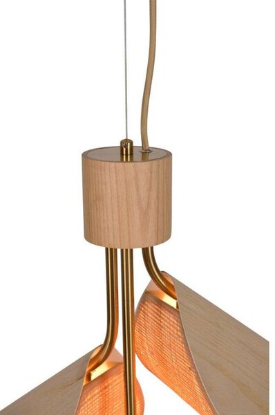 Závěsná svítidlo Forestier, Lys, stmívatelné, Dřevo, Obývací pokoj, Ostatní, Design