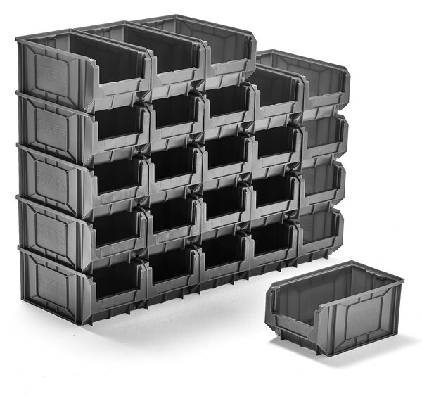 AJ Produkty Plastový box APART, 345x205x165 mm, bal. 24 ks, šedý