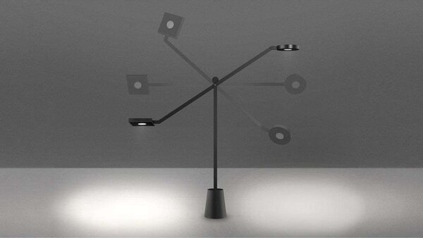 Stolní lampa Artemide, Černá, Obývací pokoj, Hliník