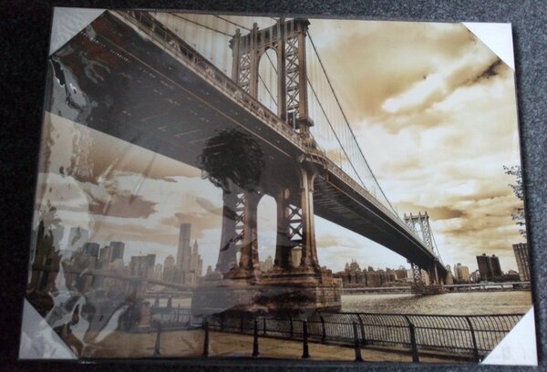 Obraz černobílý Manhattan 70 x 50 cm