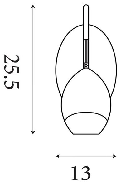 Searchlight 11142-1LT Nástěnné LED svítidlo SEEDS oválné CHAMPAGNE sklo, spínač