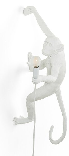 Stolní lampa SELETTI, Monkey Lamp, Bílá, Obývací pokoj, Plast, Design