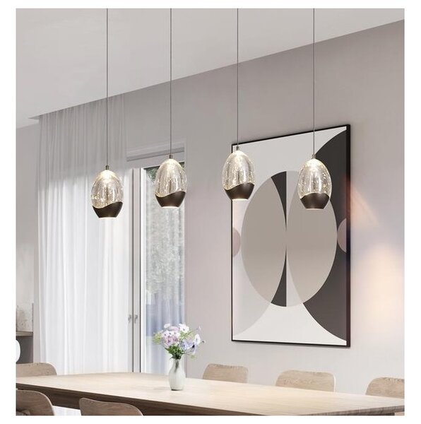 Searchlight 11140-4LT Stmívatelné LED svítidlo SEEDS oválná CHAMPAGNE skla