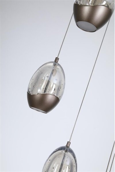Searchlight 11141-5LT Stmívatelný LED lustr SEEDS oválná CHAMPAGNE skla