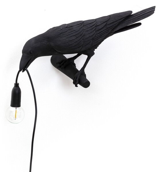Stolní lampa SELETTI, Bird Lamp, Černá, Obývací pokoj, Plast, Design