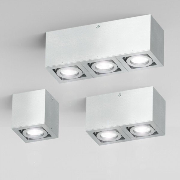Stropní svítidlo BERIT II hliník 230V GU10 2x50W - RED - DESIGN RENDL