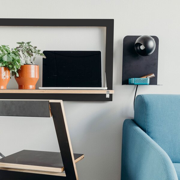 Nástěnná Svítidla FRANDSEN, Ball USB, stmívatelné, Černá, Obývací pokoj, Kov, Design