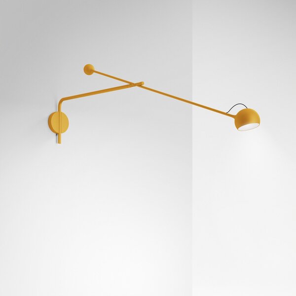 Nástěnná Svítidla Artemide, Ixa, stmívatelné, Žlutá, Obývací pokoj, Kov, Design