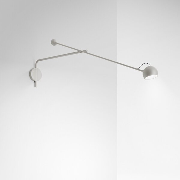 Nástěnná Svítidla Artemide, Ixa, stmívatelné, Šedá, Obývací pokoj, Kov, Design