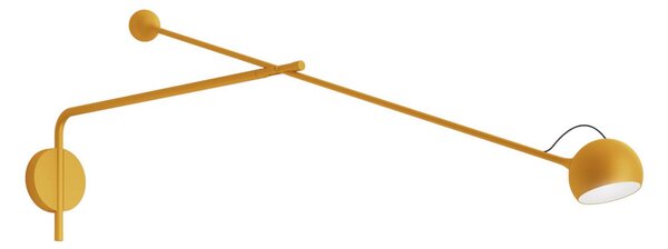 Nástěnná Svítidla Artemide, Ixa, stmívatelné, Žlutá, Obývací pokoj, Kov, Design