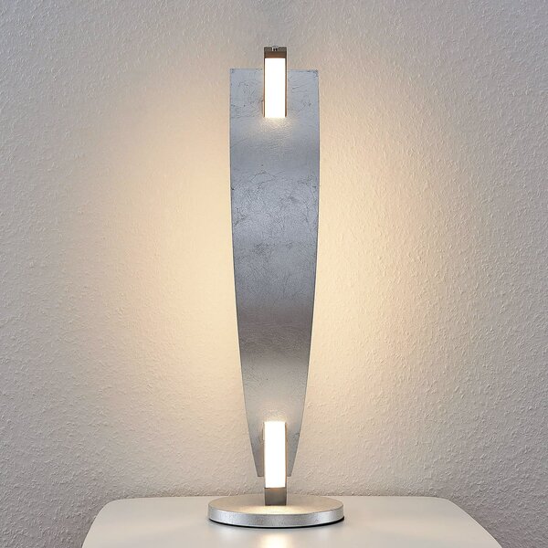 Stolní lampa Lucande, Marija, stmívatelné, Metalická, Obývací pokoj, Kov, Moderní