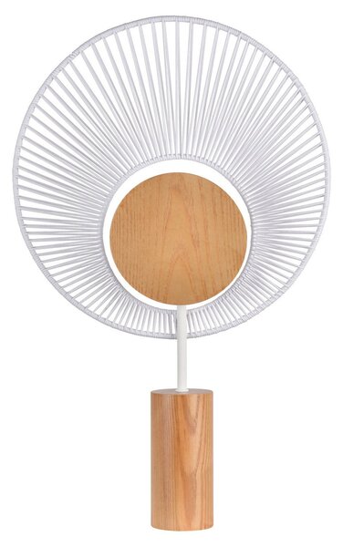 Stolní lampa Forestier, Oyster, Bílá, Obývací pokoj, Kov, Design