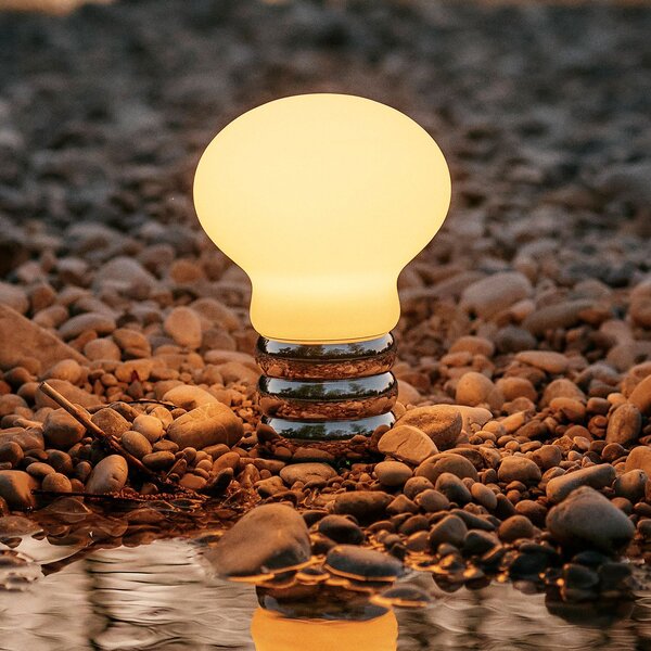 Stolní lampa Ingo Maurer, B.Bulb, stmívatelné, Metalická, Obývací pokoj, Kov, Design