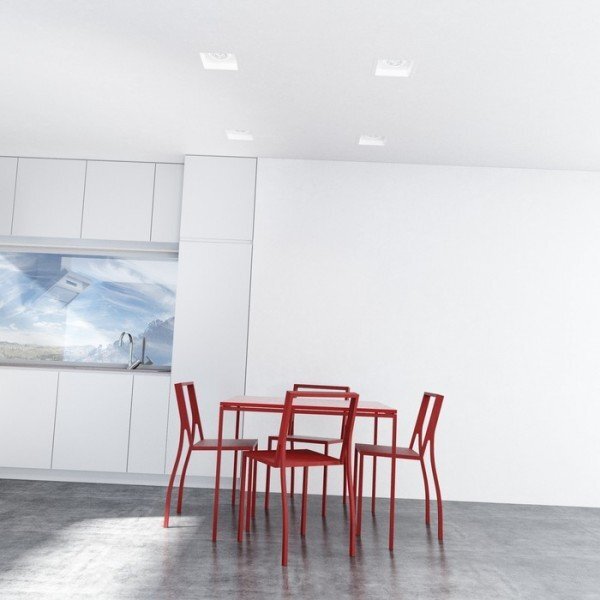 RED R10272 Zápustné svítidlo DINO SQUARE FRAMELESS sádrová náklopná 12V G53 - RED - DESIGN RENDL