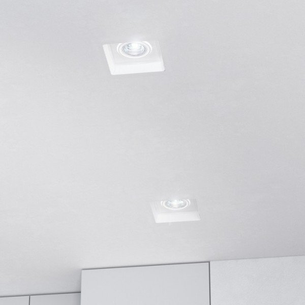 RED R10272 Zápustné svítidlo DINO SQUARE FRAMELESS sádrová náklopná 12V G53 - RED - DESIGN RENDL