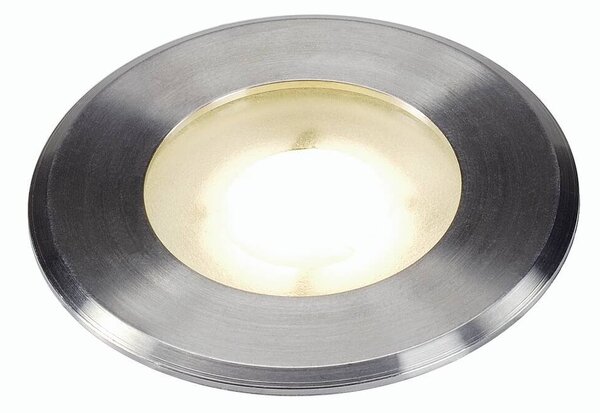 LA 228412 DASAR FLAT LED 230V česaná ocel 230V LED 4.3W IP67 3000K - BIG WHITE (SLV)