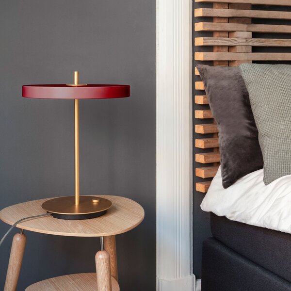 Stolní lampa UMAGE, Asteria Table, stmívatelné, Červená, Obývací pokoj, Hliník, Design