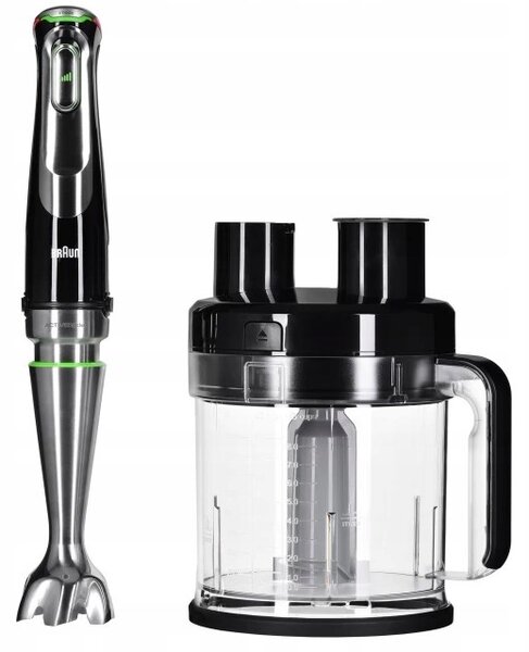 Braun MultiQuick 9 MQ 9187XLI 0,6 l Ponorný mixér 1200 W Černá, Nerezová ocel