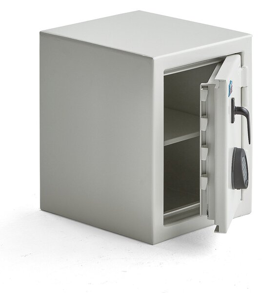 AJ Produkty Bezpečnostní skříň CONTAIN, elektronický kódový zámek, 450x350x400 mm, bílá