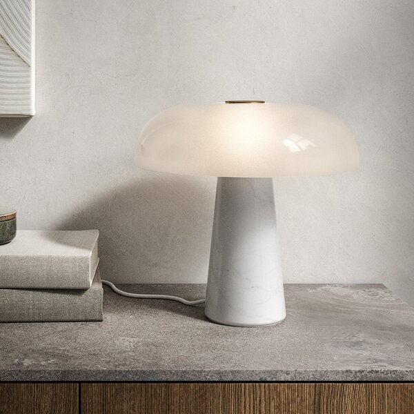 Stolní lampa DFTP by Nordlux, Glossy, Bílá, Obývací pokoj, Kámen, Design