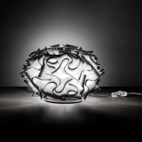 Stolní lampa Slamp, VELI, Šedá, Obývací pokoj, Plast, Design
