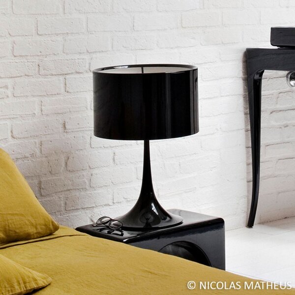 Stolní lampa FLOS, SPUN, stmívatelné, Černá, Obývací pokoj, Kov, Design