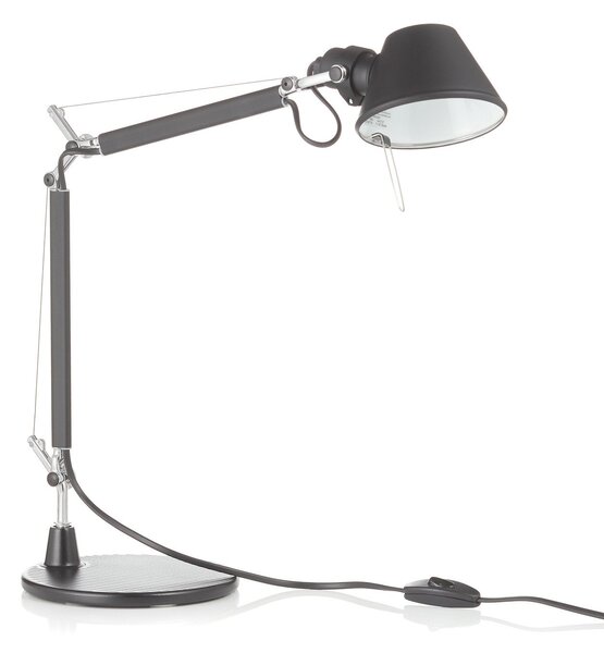 Stolní lampa Artemide, Tolomeo Micro, Černá, Pracovna, Kov, Design