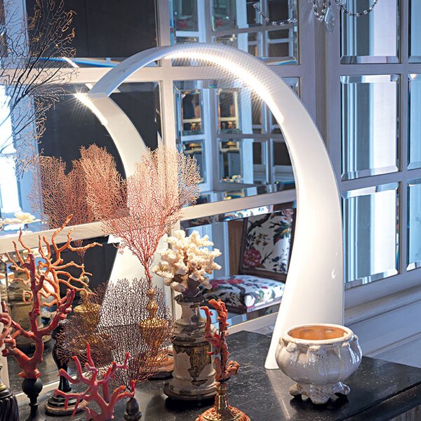 Stolní lampa Kartell, Taj Mini, Bílá, Obývací pokoj, Plast, Design