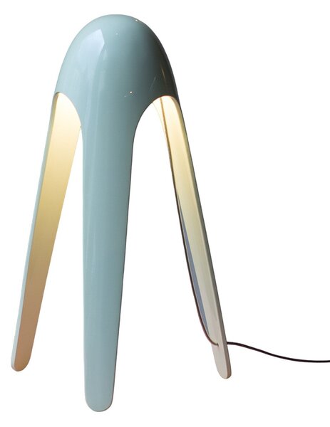 Stolní lampa Martinelli Luce, Cyborg, Modrá, Obývací pokoj, Kov, Design