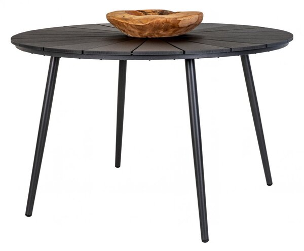 Zahradní stůl Atlanta, černý, Ø120×74 cm – House Nordic
