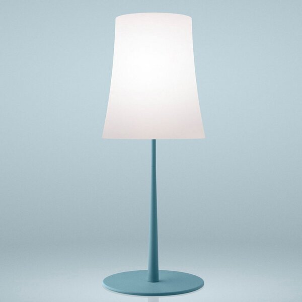 Stolní lampa Foscarini, Birdie Easy Grande, Modrá, Obývací pokoj, Kov, Design