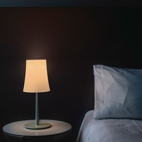 Stolní lampa Foscarini, Birdie Easy, Zelená, Obývací pokoj, Kov, Design