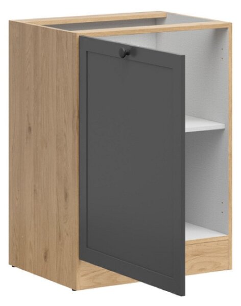 Kuchyňská skříňka Junona Ramka 60 cm, levá, dub bernstein/grafit