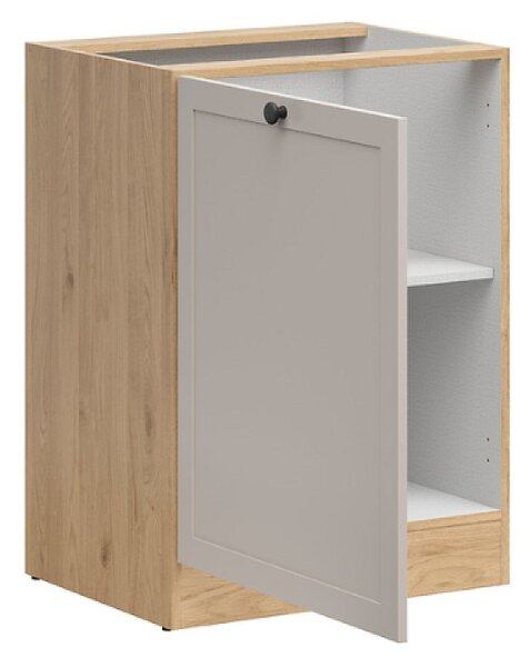 Kuchyňská skříňka Junona Ramka 60 cm, levá, dub bernstein/kašmír