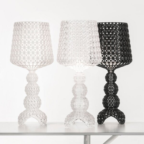Stolní lampa Kartell, Mini Kabuki, stmívatelné, Bílá, Obývací pokoj, Plast, Design