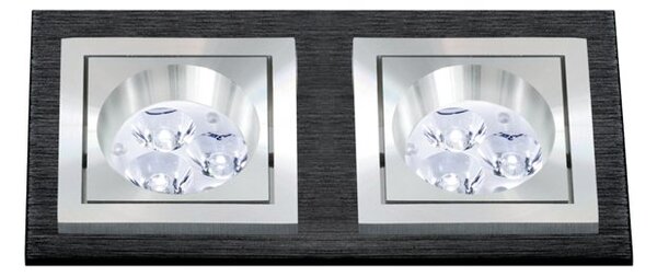 BPM 3068LED2.D40.3K Vestavné svítidlo Aluminio Negro, černá 2x 7W LED 230V - BPM