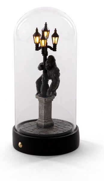 Stolní lampa SELETTI, My Little Kong, Černá, Obývací pokoj, Plast, Design