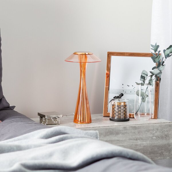 Stolní lampa Kartell, Space, Měděná, Obývací pokoj, Plast, Design
