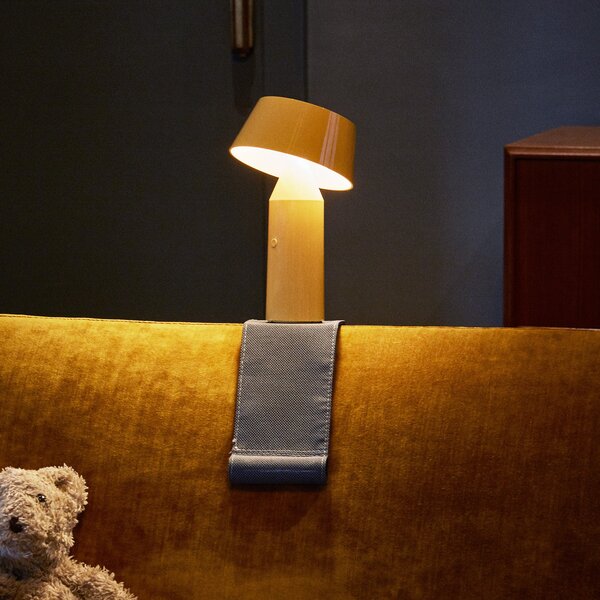 Stolní lampa MARSET, Bicoca, stmívatelné, Žlutá, Obývací pokoj, Plast, Design